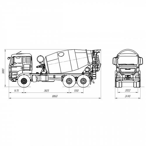 автобетоносмеситель sitrak c7h 6×4 Волгаавтотрейд автобетоносмеситель sitrak c7h 6×4